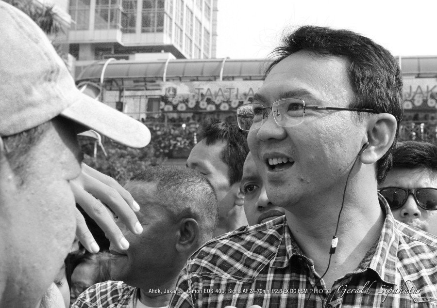 Although he is popular with the public, human rights organisations have slammed Ahok's forceful efforts to impose law and order. Photo by Steven Fitzgerald Sipahutar.
